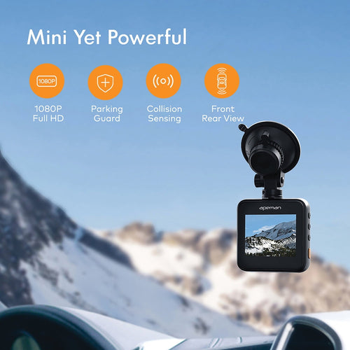 APEMAN Dual Dash Cam C420D for Cars Front and Rear with Night Vision 1080P FHD Mini in Car Camera 170° Wide Angle Driving Recorder with G-Sensor, Parking Monitor, Loop Recording, WDR