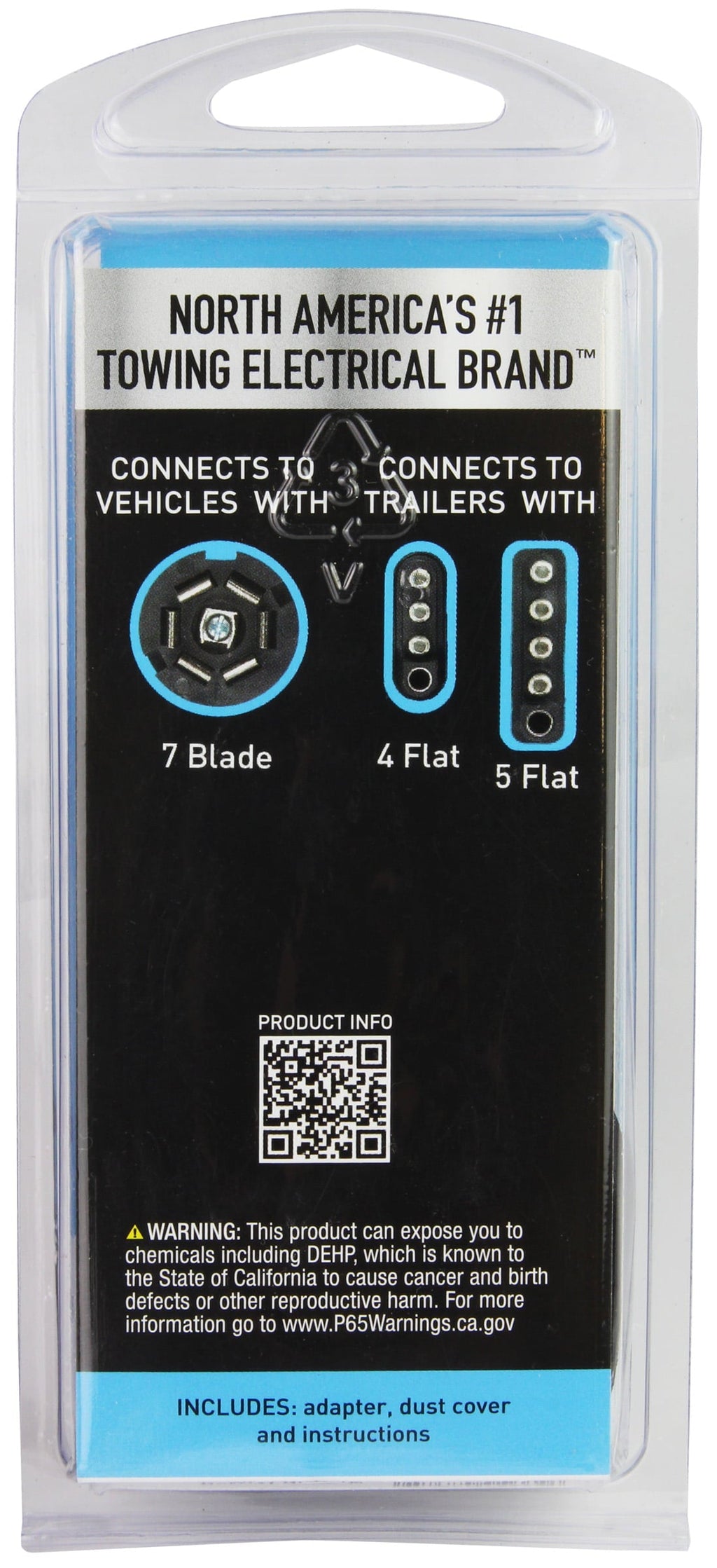 Hopkins Towing Solutions Multi-Tow 7 Blade to 5 and 4 Flat Adapter, New, 47385