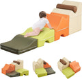 5Pcs Foam Climbing Blocks, Linor Indoor Toddler Climbing Toys for Toddlers and Preschoolers, Safe Soft Play Equipment Foam Blocks Climber, Climb & Crawl Kids Soft Foam Activity Playset