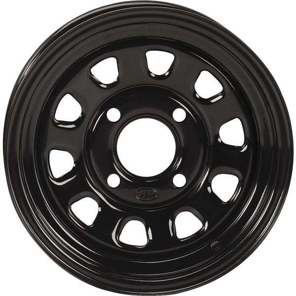 ITP Delta Steel Black Wheel with Machined Finish (12x7"/4x137mm)