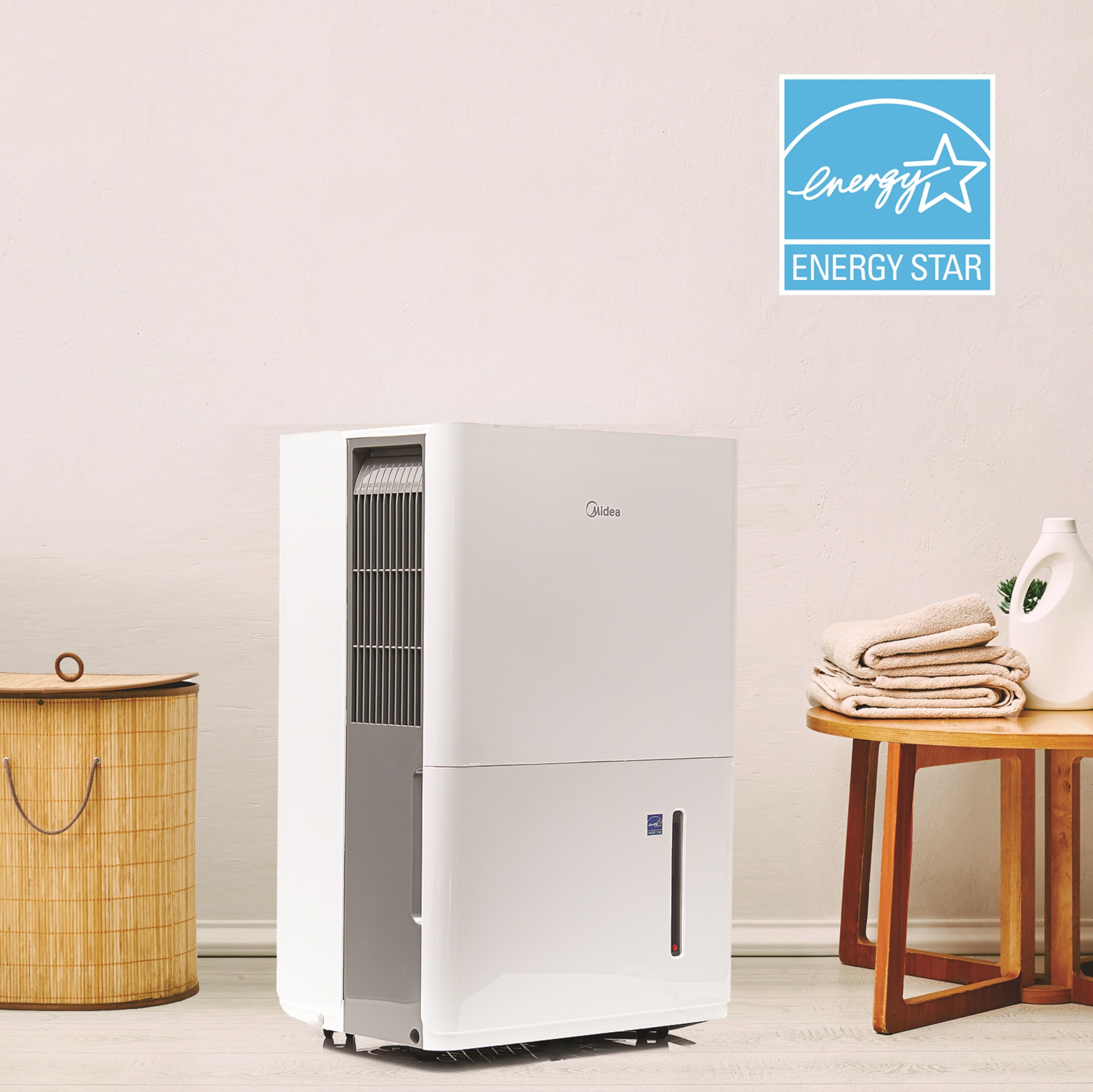 Restored Midea 35-Pint Energy Star Smart Dehumidifier for Very Damp Rooms, White, MAD35S1WWT (Refurbished)