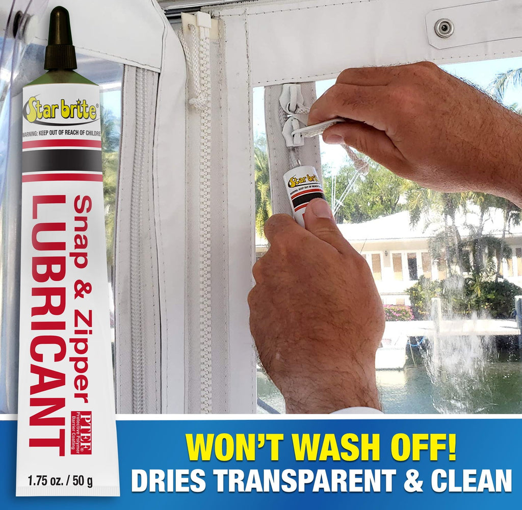 Star Brite Snap and Zipper Lubricant - Clear, 2 Oz. for Boats, All Other Snaps and Zippers Boat Accessory