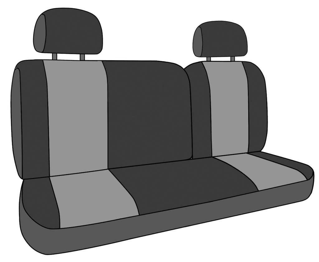 CalTrend Rear 40/60 Split Back & Solid Cushion NeoSupreme Seat Covers for 2014-2019 Toyota Corolla - TY521-31NA Hawaii Black Insert and Trim
