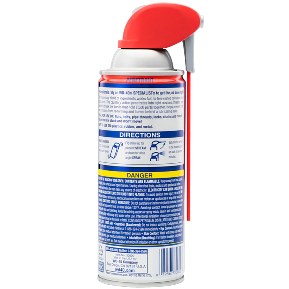 WD-40 Specialist Rust Release Penetrant Spray, 11 oz, Aerosol Can