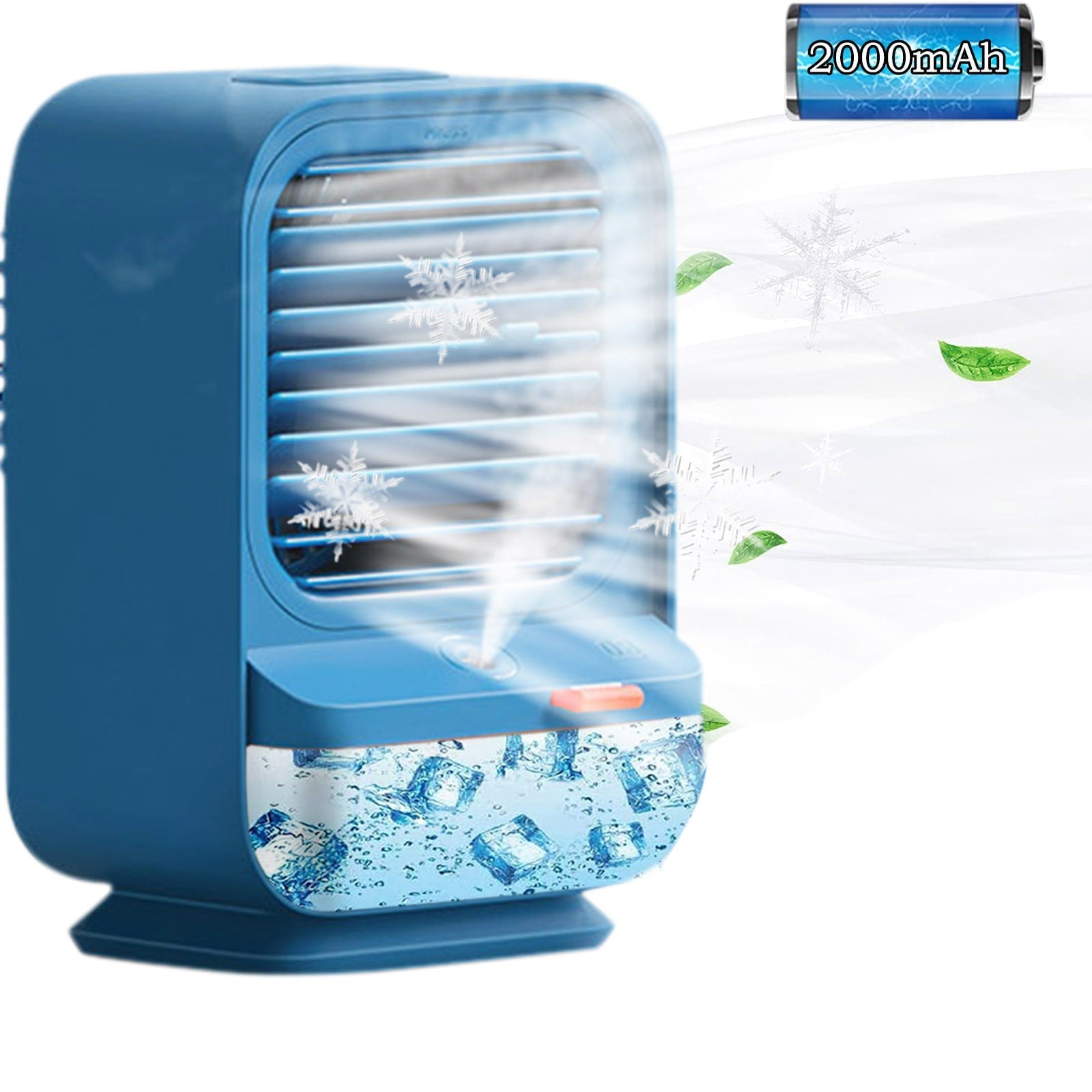 Quiet Oscillating Table Fan Air Conditioner Portable Evaporative Cooler Humidifier Mini Desktop Cooling Fan Tent Fan