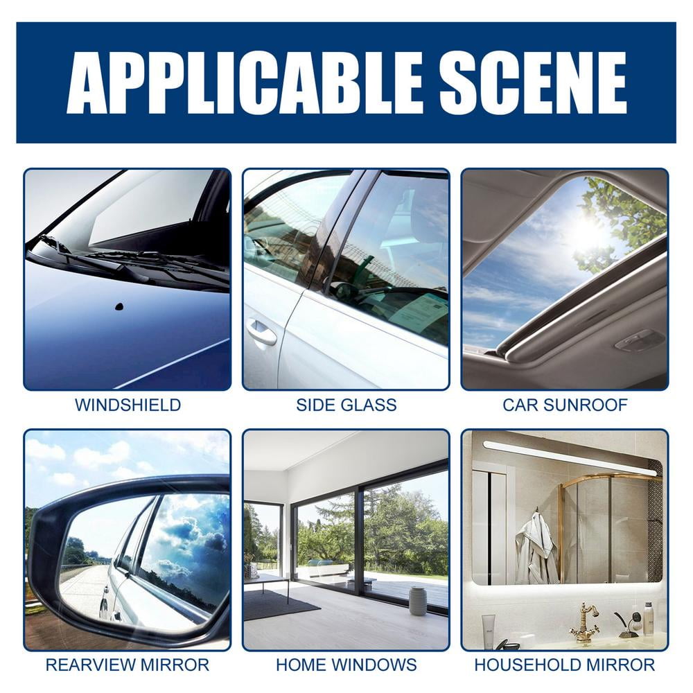 Tohuu Glass Coat For Cars Ceramic Glass Coat 50ml Ceramic Coating Windshield Hydrophobic Protection For Glass With Sponge Car Exterior Restorer Waterless Car Wash. exceptional