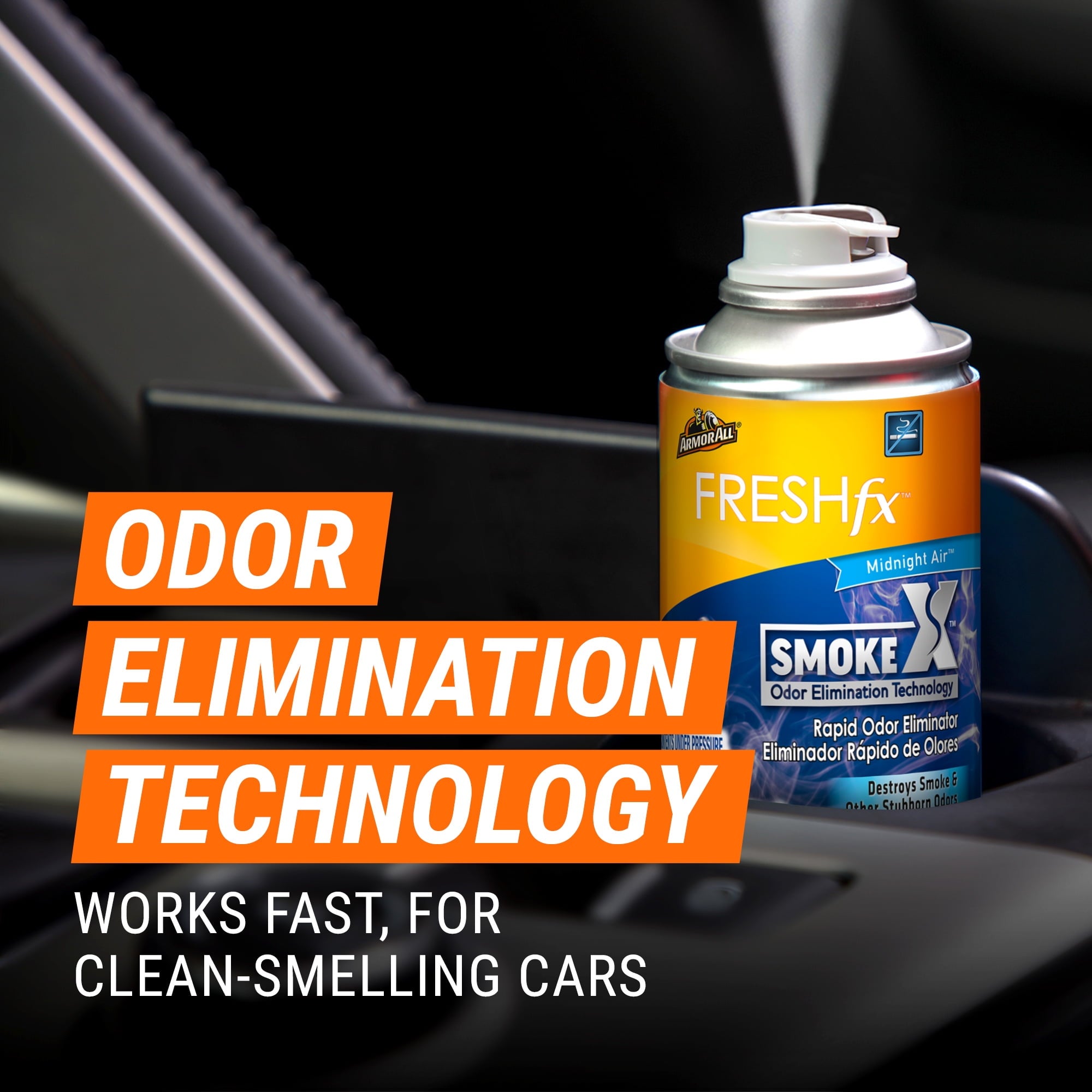 Armor All FRESH Fx Smoke X Rapid Auto Odor Eliminator – Midnight Air Scent (2 Ounces)