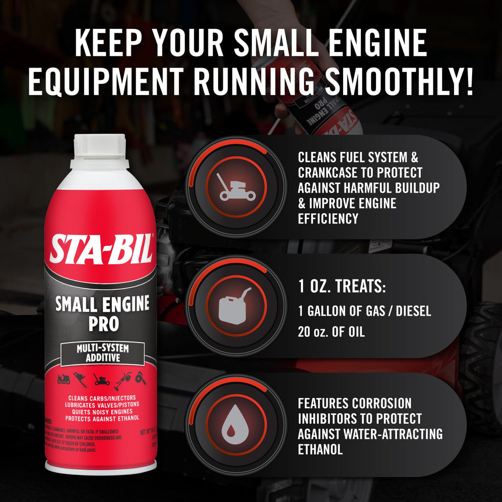 Sta-Bil Small Engine Pro Multi-System Additive, 16 fl. oz. (22305)