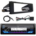 JVC KD-X38MBS Single DIN Marine MotorSports Bluetooth USB AUX LED AM/FM Radio Stereo SiriusXM Ready Amazon Alexa Receiver, Enrock Harley Davidson Single-DIN Stereo Installation Kit Fits, Antenna