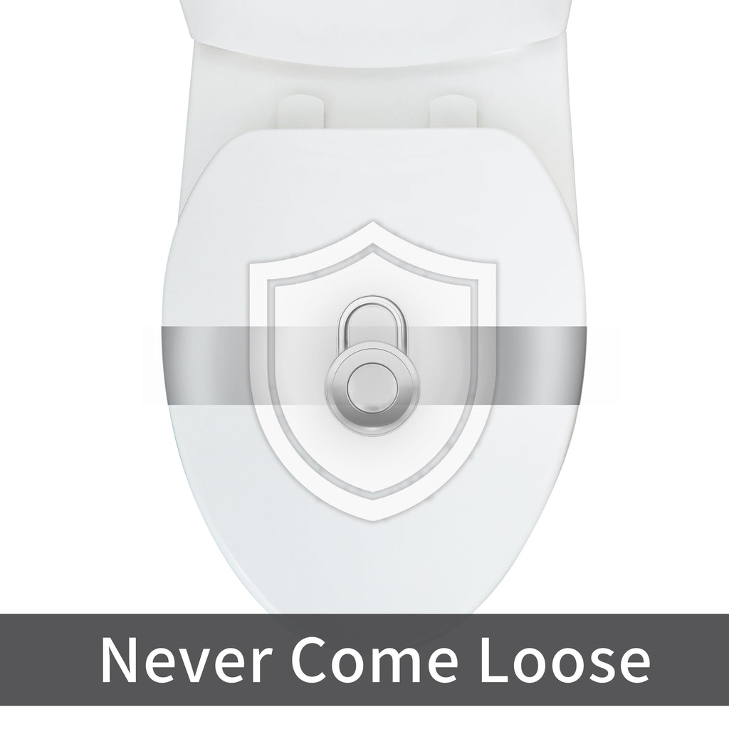 FBJ 400 Pound Slow Close Heavy Duty Oval Plastic Toilet Seat in White No Slam