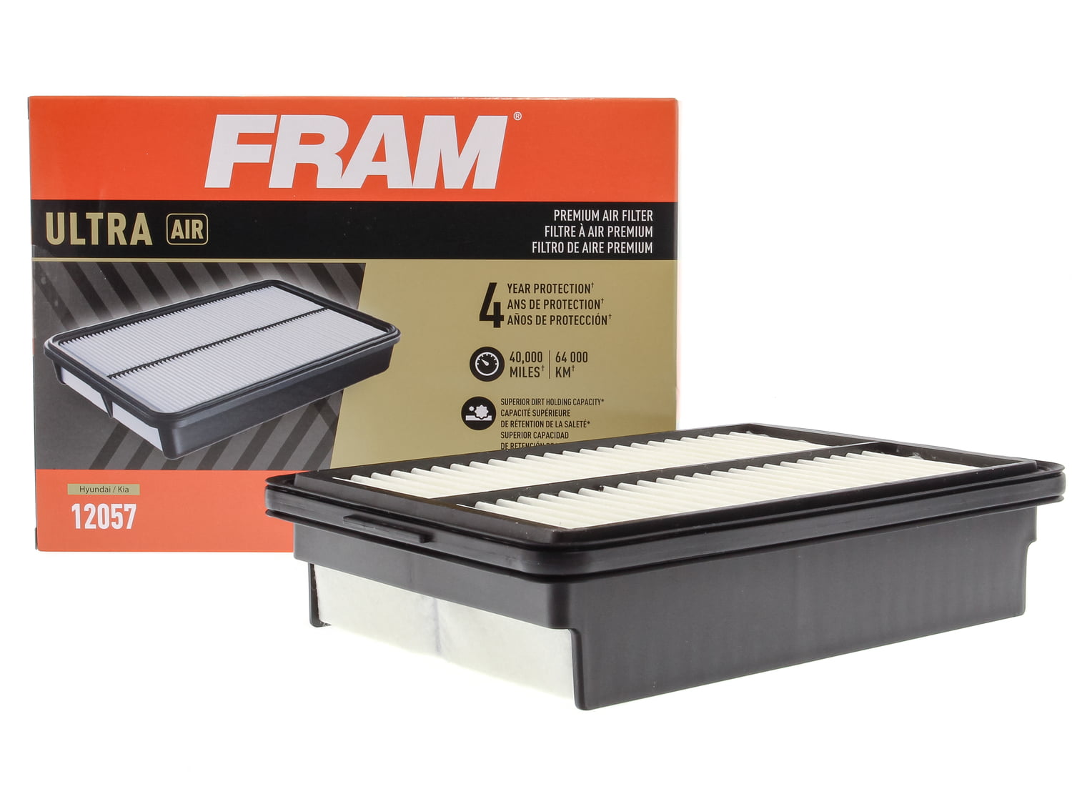 FRAM Ultra Air XGA12057, Premium Engine Air Filter, for Select Hyundai and Kia Vehicles Fits select: 2017-2020 HYUNDAI ELANTRA, 2020-2023 KIA SOUL