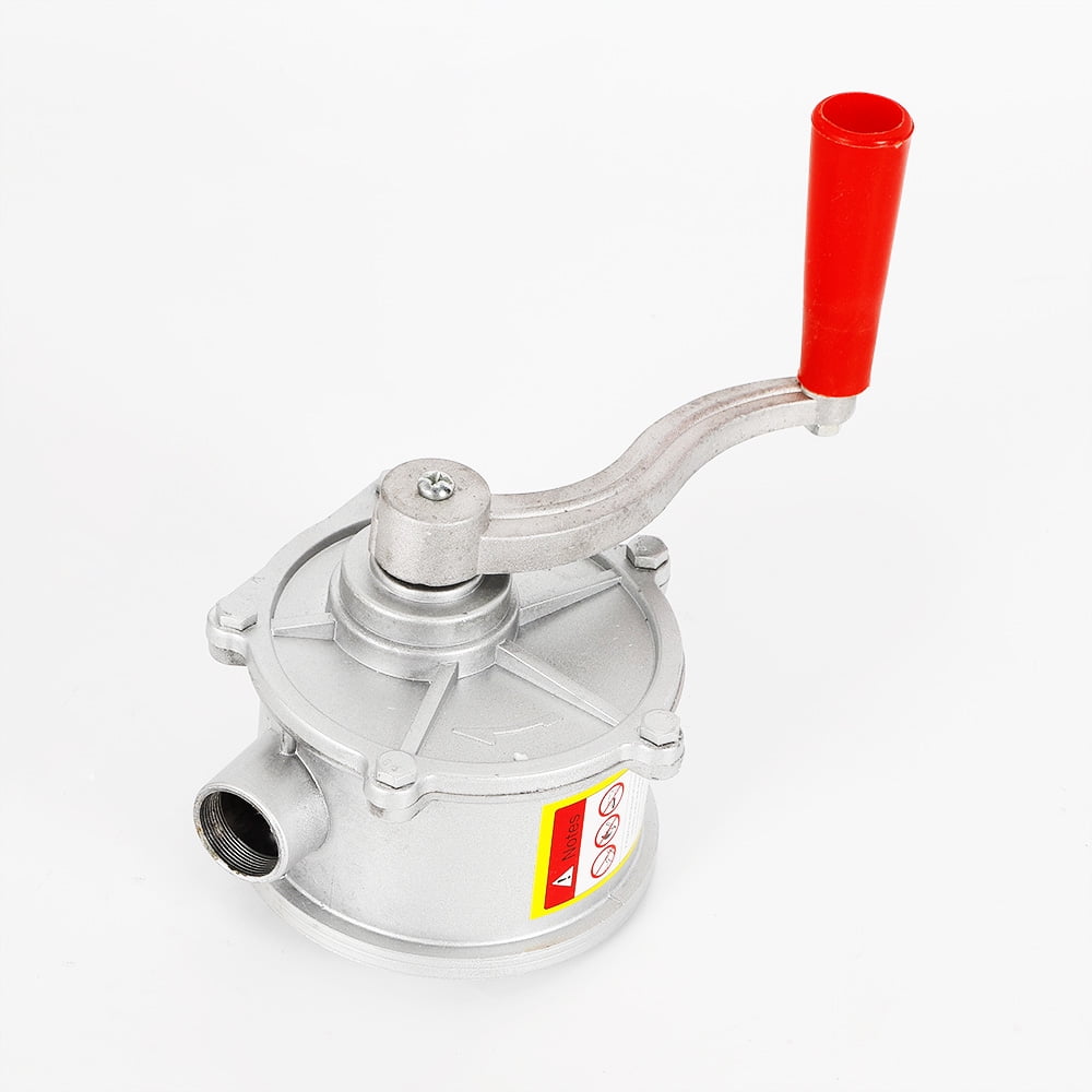 Aiqidi 32mm Manual Hand Crank Rotary Pump 55 Gallon Oil Fuel Transfer Suction Drum Barrel for Gasoline, Kerosene