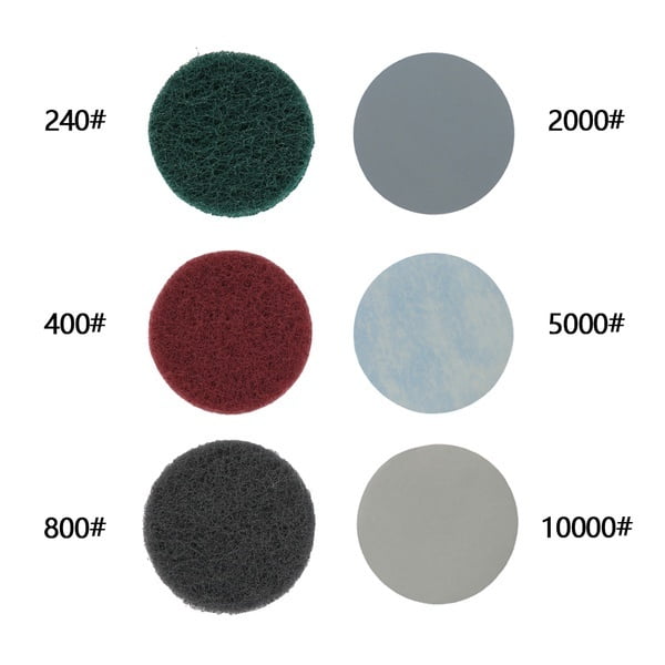 ODOMY DIY Car Lights Kit Polishing Restoration & Headlight Repairing Set P240 Mop Sanding Discs Drill Adapter