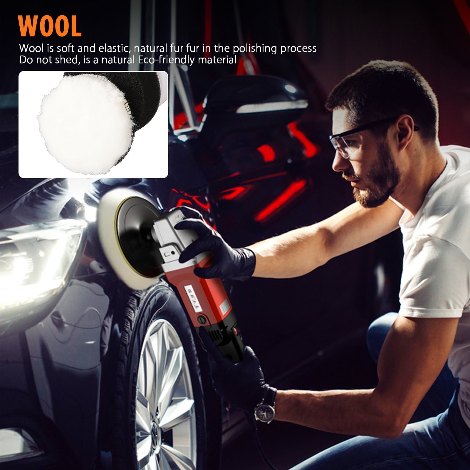 Drill Buffing Sponge Pads, EEEkit 11pcs 3inch Car Foam Woolen Polishing Pads Replacement Kit, Car Compound Polishing Buffer Drill Sponge Kit Set for Car Sanding, Polishing, Waxing