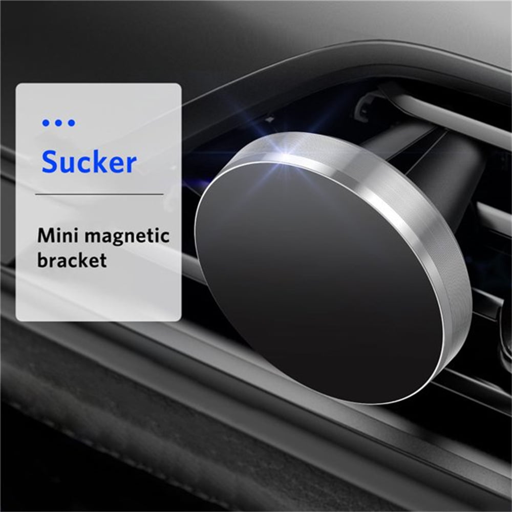DKLGG Phone Car Holders, Cell Phone Car Holder Universal Magnetic 360°Rotation Car Vent Phone Cell Holder for All Smartphones, Silver