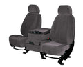 CalTrend Front Velour Seat Covers for 2003-2007 Chevy/GMC Avalanche|Tahoe|Suburban|Silverado|Sierra|Yukon 1500-3500 - CV380-03RA Charcoal Classic Insert and Trim