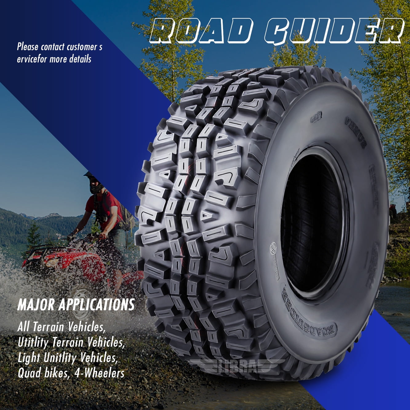 Set of 4 ATV tires 24x9-10 Front & 24x11-10 Rear 6PR