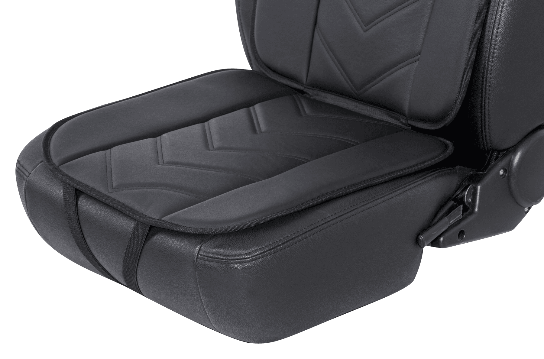 Auto Drive 1PC Full Size Seat Cushion Leather Black - Universal Fit, 20CUWM11