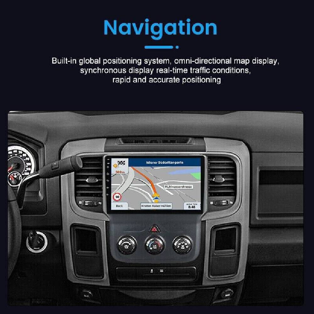 Car Stereo Radio for Dodge Ram 2013-2019 Android 12 9inch Touch Screen Radio Replacement Support Wireless Carplay Android Auto Navigation Bluetooth Radio WiFi Audio Video 2+32G, Black