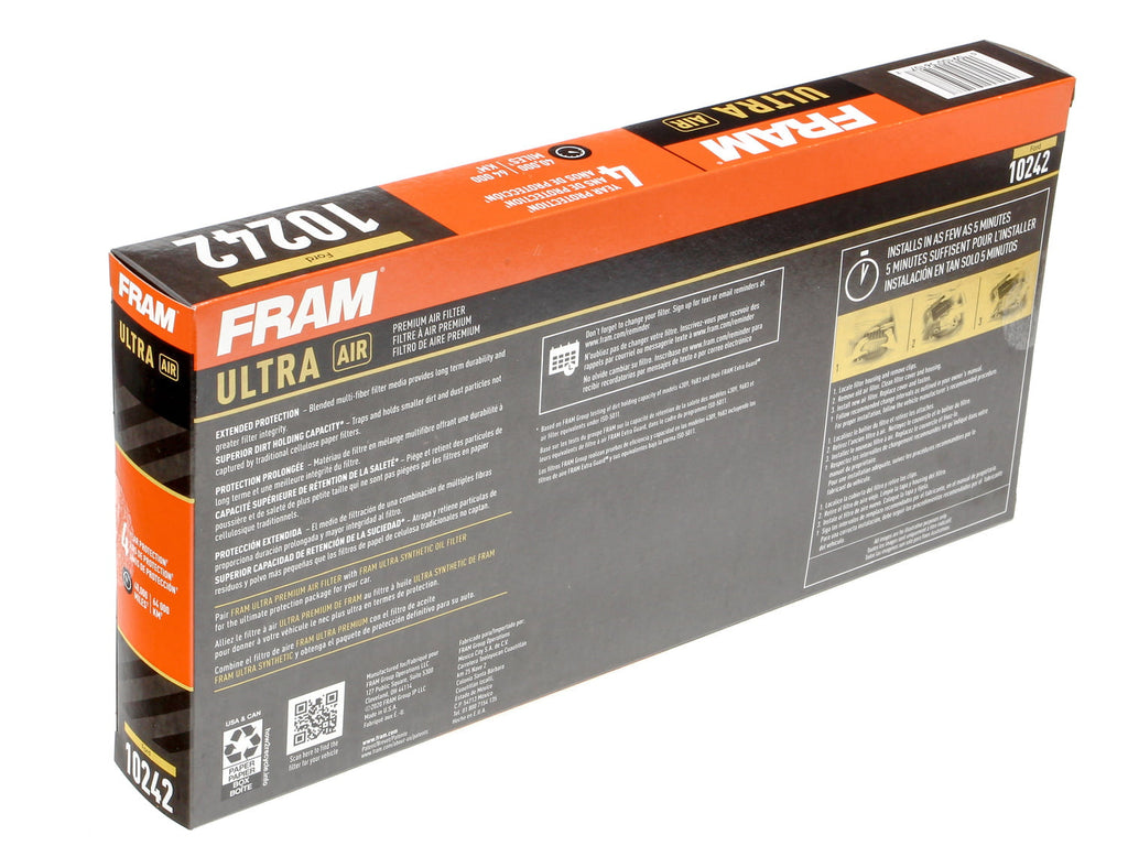 FRAM Ultra Air XGA10242, Premium Engine Air Filter for Select Ford, Lincoln, Mazda Vehicles