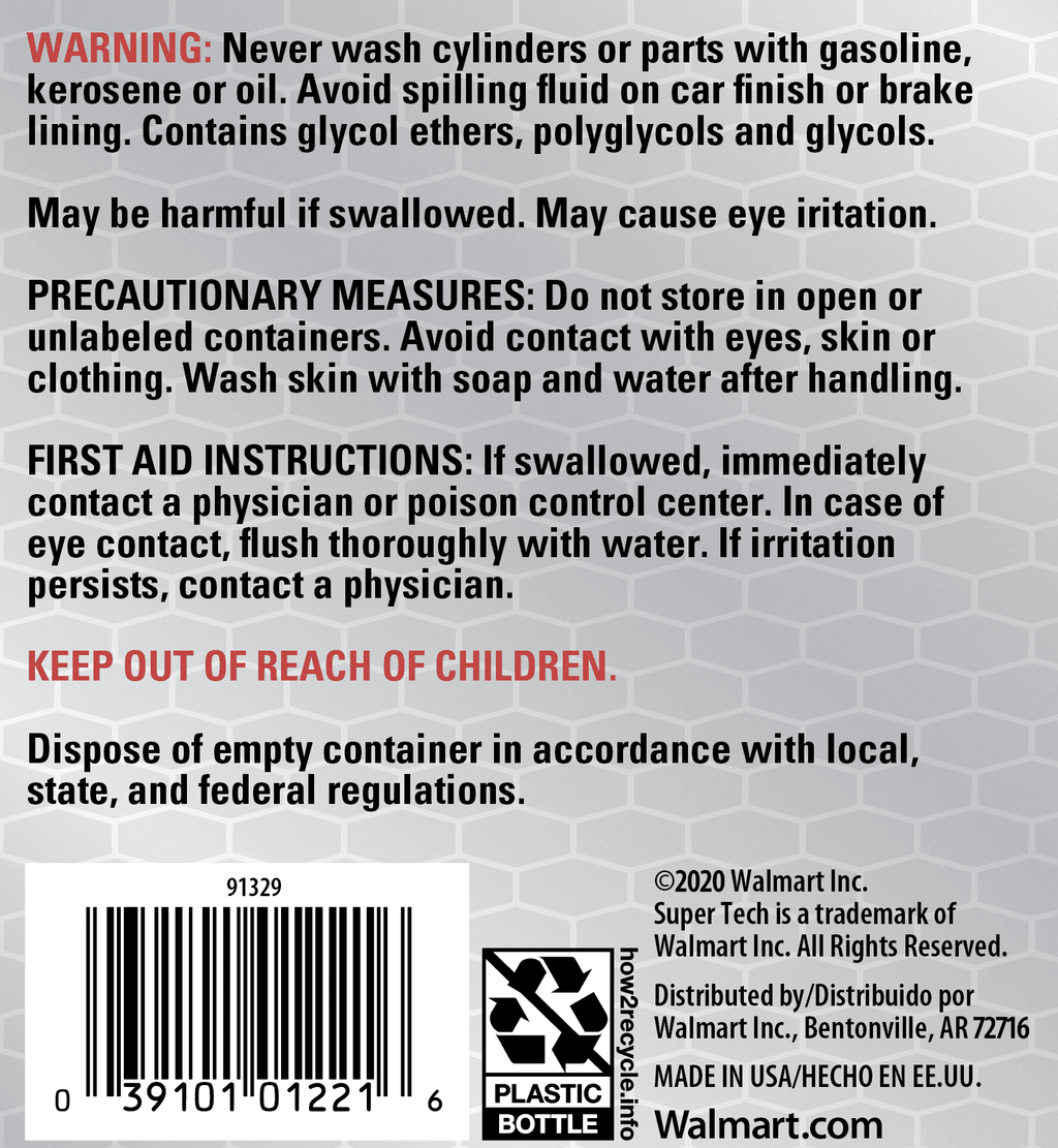 Super Tech Premium Synthetic Dot 4 Brake Fluid, 12 fl. oz.