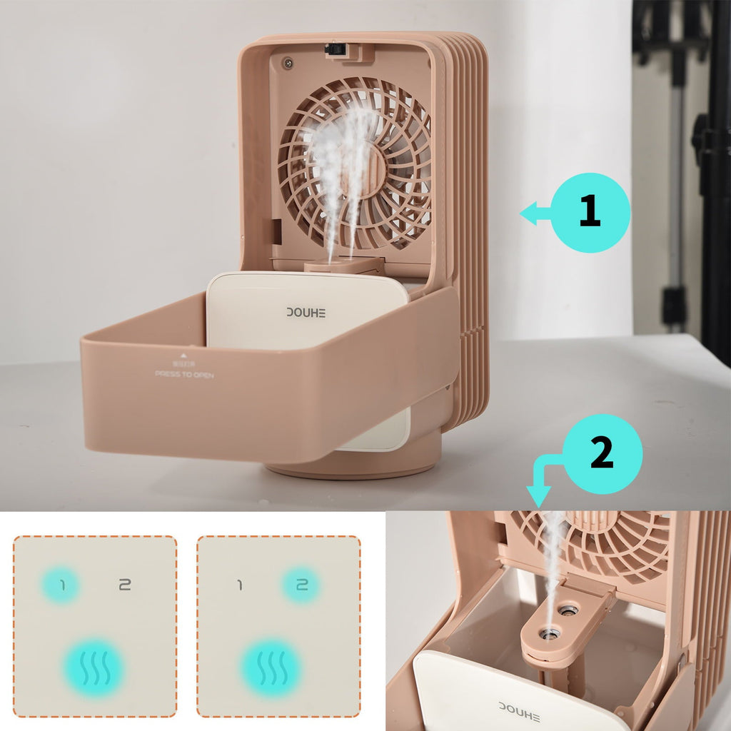 Zeceouar Clearance Items for Home Portable Conditioner Fan Rechargeable Evaporative With 3 Speeds 7 Colors