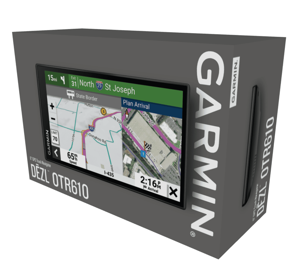 Garmin Dēzl OTR610 LargeEasy-to-Read 6" GPS Truck Navigator with Wearable4U Power Pack Bundle