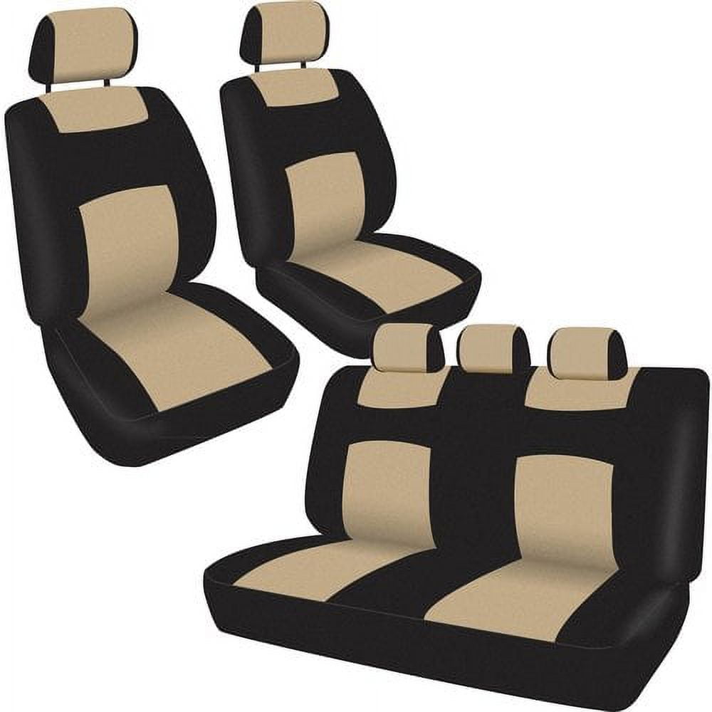 BDK Full Set of Deluxe Low Back Seat Covers, Universal Fit for Car, Truck, SUV or Van