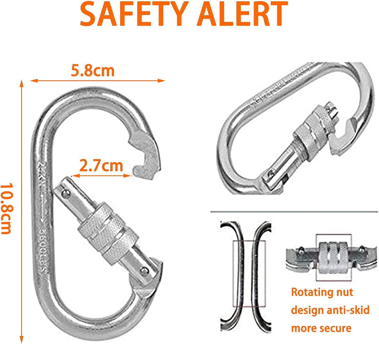 LUKEE 13FT Resin Emergency Fire Escape Ladder Fast to Deploy & Easy to Use Compact