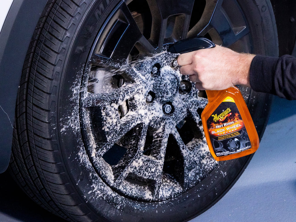 Meguiar's Hot Rims Black Wheel Cleaner, Best Cleaner for Matte Black Wheels, G230524, 24 oz