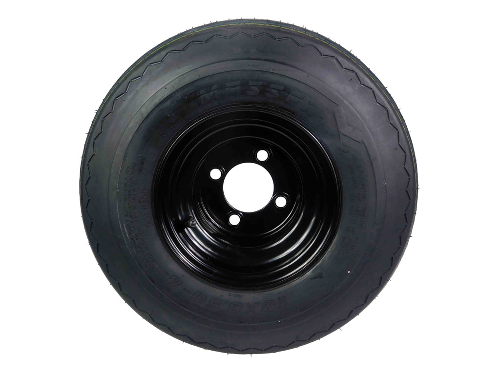 MASSFX 18x8.5-8 Golf Cart,Turf, Lawn & Garden Tires & Black 4/4 Wheel Assembled Kit 18x8.5x8