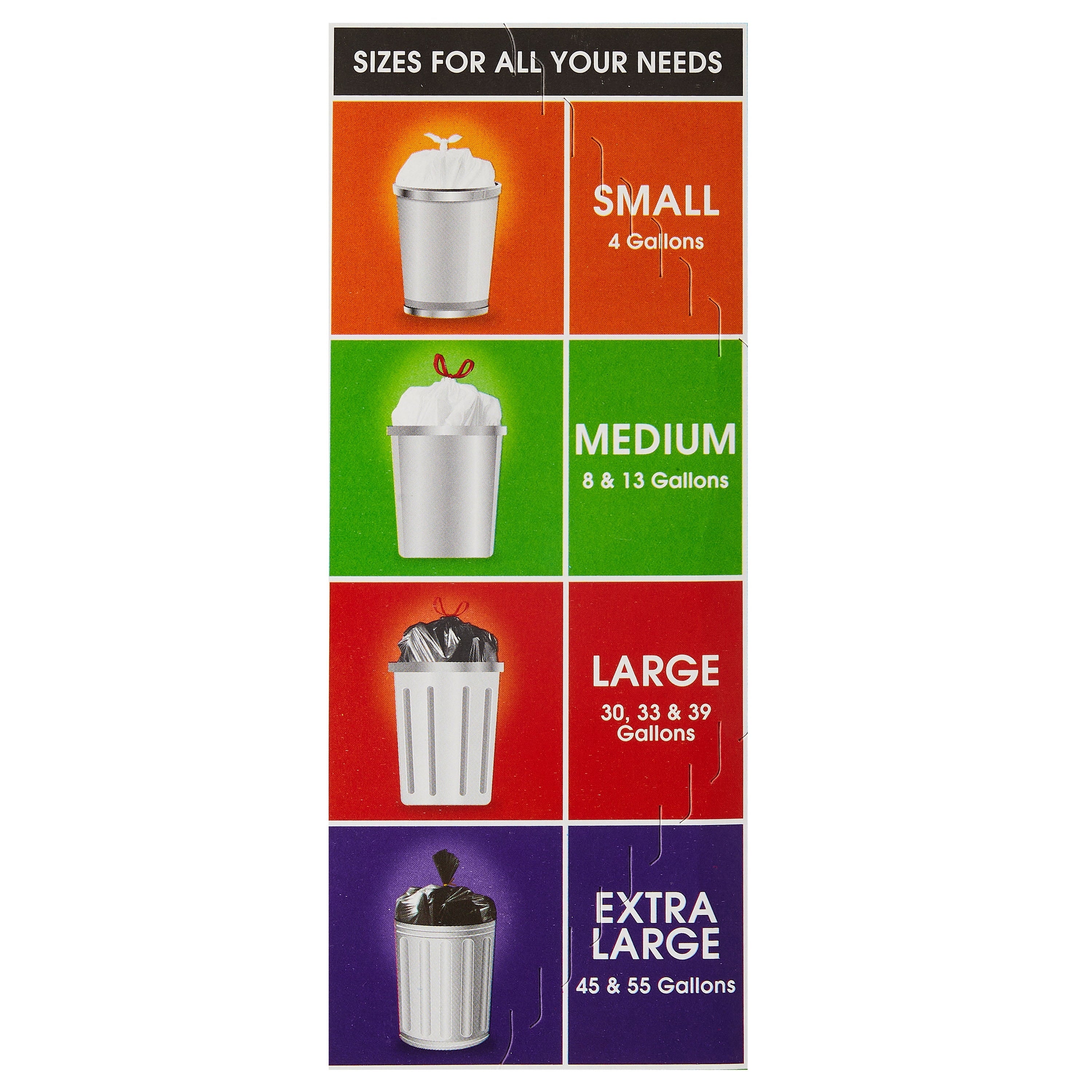 Great Value 13-Gallon White Strong Flex Drawstring Tall Kitchen Garbage Bags, Fresh Scent, 40 Bags