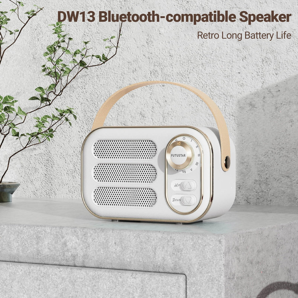 TongL DW13 Bluetooth-compatible Speaker Retro Long Battery Life Support TF/AUX Mini Portable Outdoor Wireless Subwoofer for Car