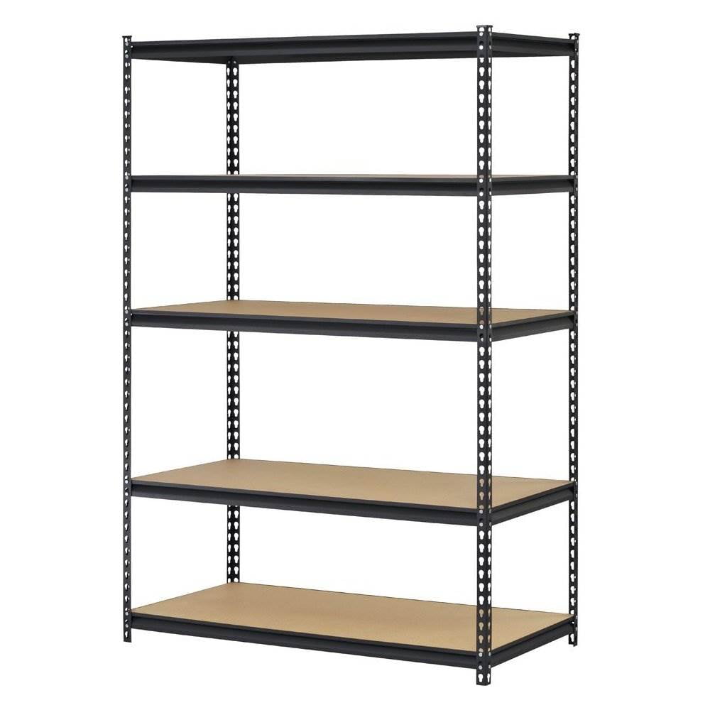 Edsal 5 Shelf 4000 Lb. 48x18x72" Adjustable Storage Rack Shelves (2 Pack)
