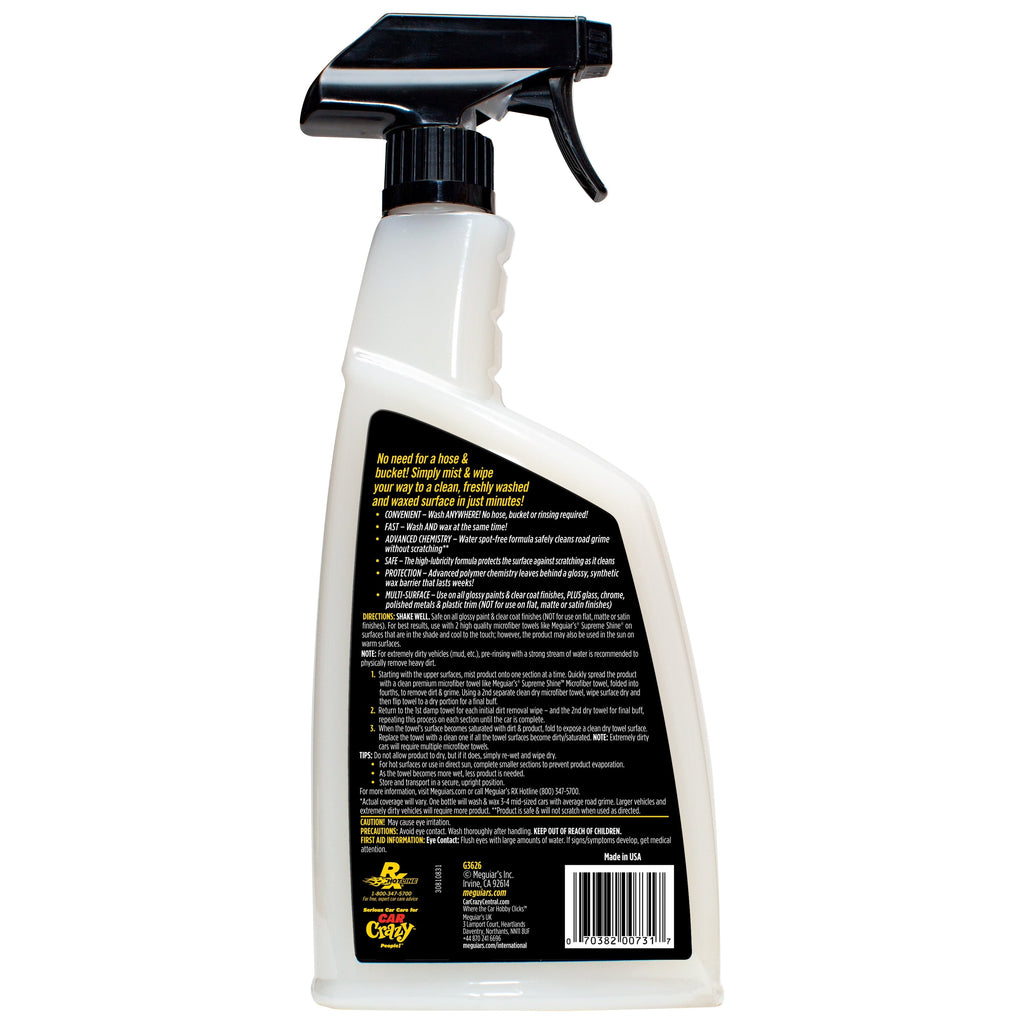 Meguiar's Ultimate Waterless Wash & Wax, G3626, 26 Oz