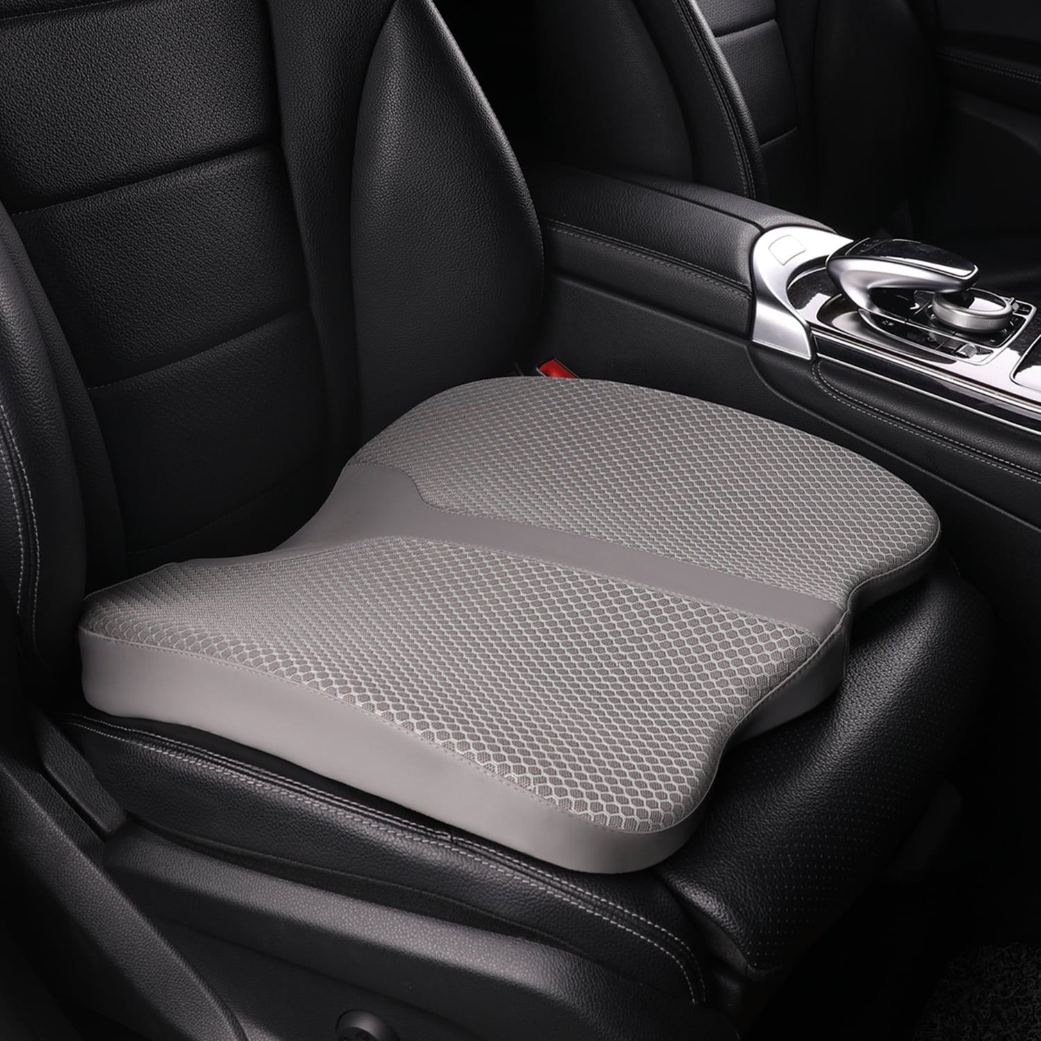 LARROUS Car Memory Foam Heightening Seat Cushion,Tailbone (Coccyx) and Lower Back Pain Relief Cushion,for Office Chair,Wheelchair and More.