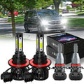 For Hummer H3 2006 2007 2008-2010 LED Headlight Hi/Lo+Fog Light Bulbs Combo Kit