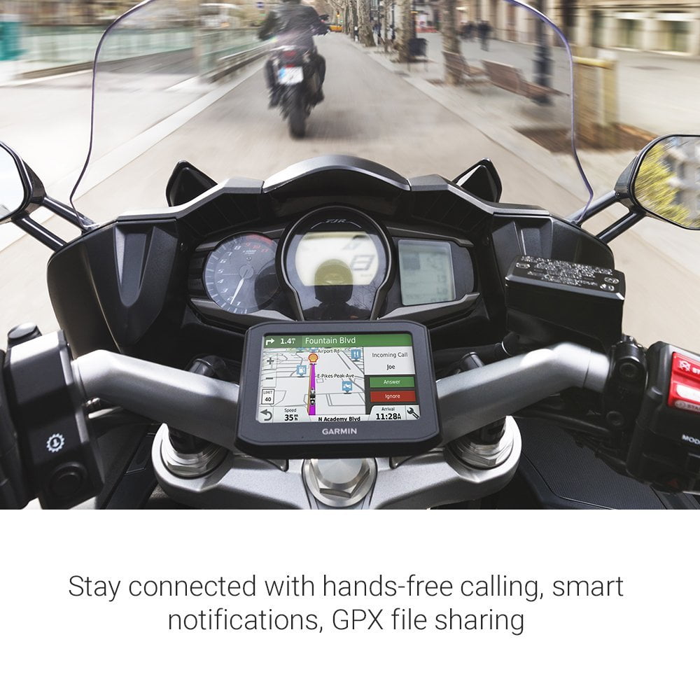 Garmin Zumo 396LMT-S Motorcycle GPS Navigator Bundle with GPS, Hard EVA Case, MicroSD HC 16GB C10 U1 With SD Adapter and Screen Cleaner