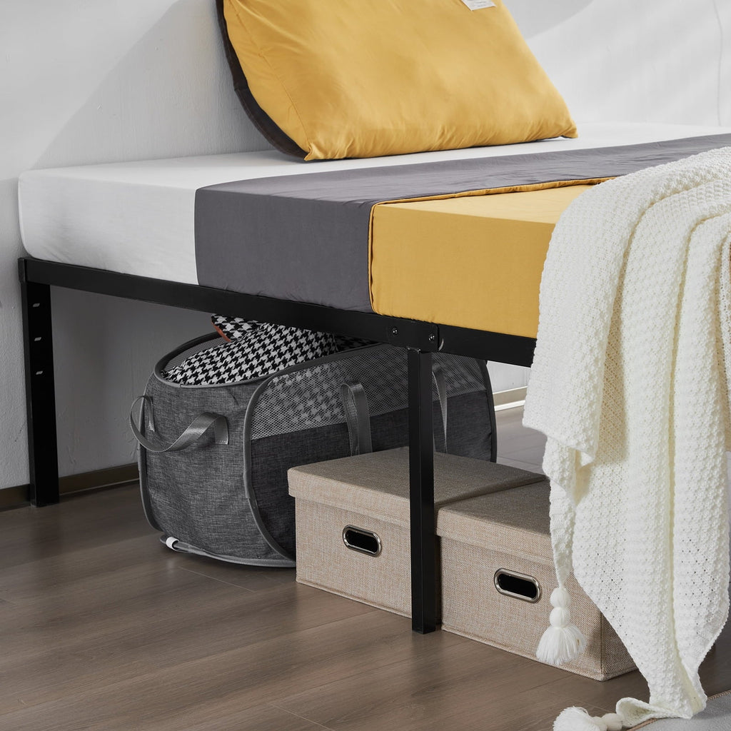 UBesGoo Metal Platform Bed Frame, 18 Inches High, King, Black