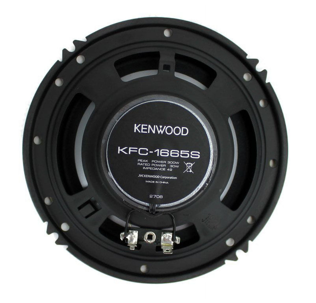 2) New Kenwood KFC-1665S 6.5" 300 Watt 2-Way Car Audio Coaxial Speakers Stereo