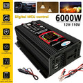 6000W Power Inverter, DC12V To 110V AC Car Inverter With UNIVERSAL Socket, USB Port, Cigarette Lighter Adapter, Truck/ Boat/RV/Car Solar System Inverter, Used FOR Camping/Road Trips/Outdoor Work