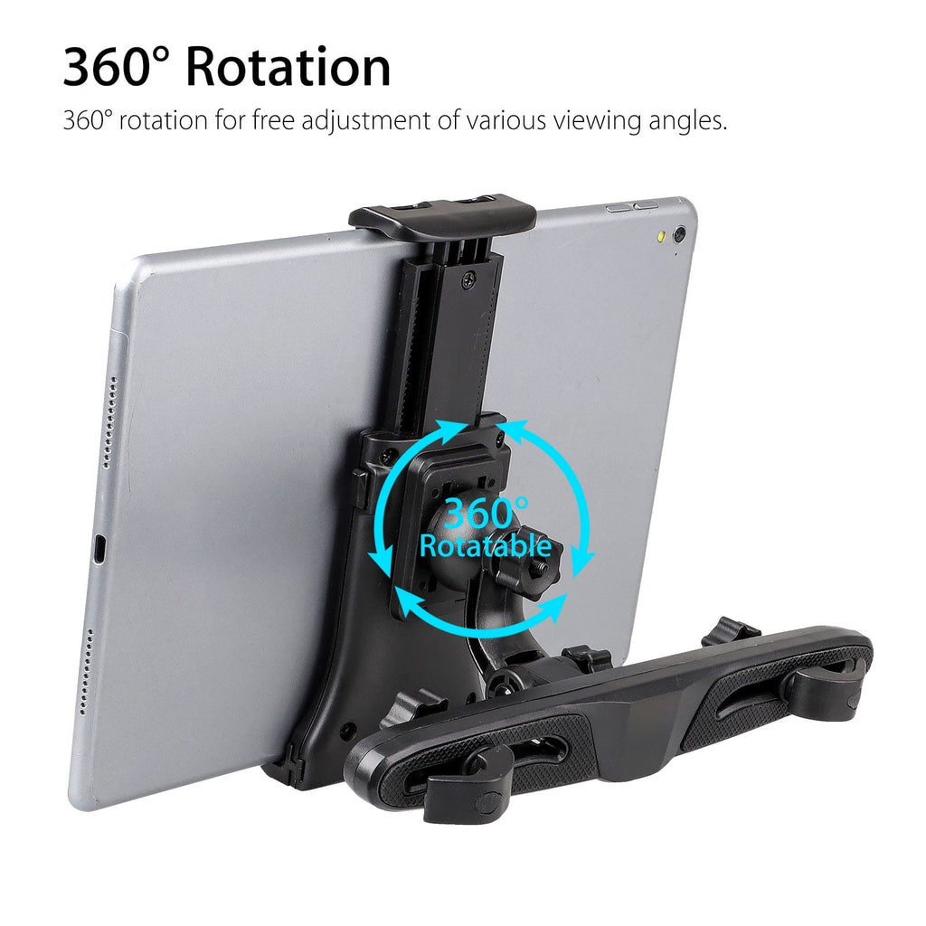 Car Headrest Tablet Holder, EEEkit Universal Adjustable Car Seat Headrest Tablet Mount Holder Fit for Apple iPad Air Mini, Samsung Galaxy Tab, Kindle Fire, Nintendo Switch, and 4.0"-12.5" Tablet