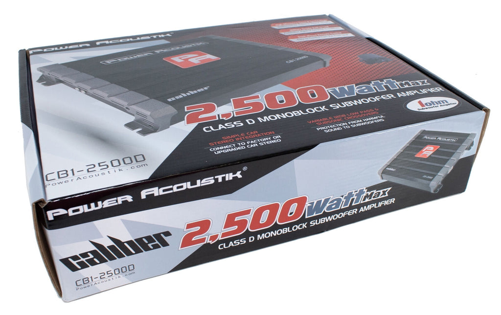 Power Acoustik 2500W Monoblock Class D Subwoofer Amplifier Bass Amp CB1-2500D