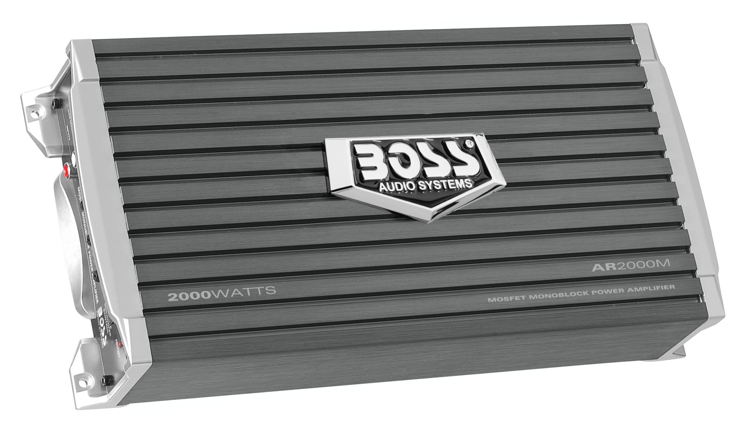 BOSS Audio Systems AR2000M Armor Series Car Amplifier - 2000 High Output, Monoblock, Class A/B, 2/4 Ohm Stable, High/Low Level Inputs, Low-Pass Crossover, Mosfet Power Supply, Stereo