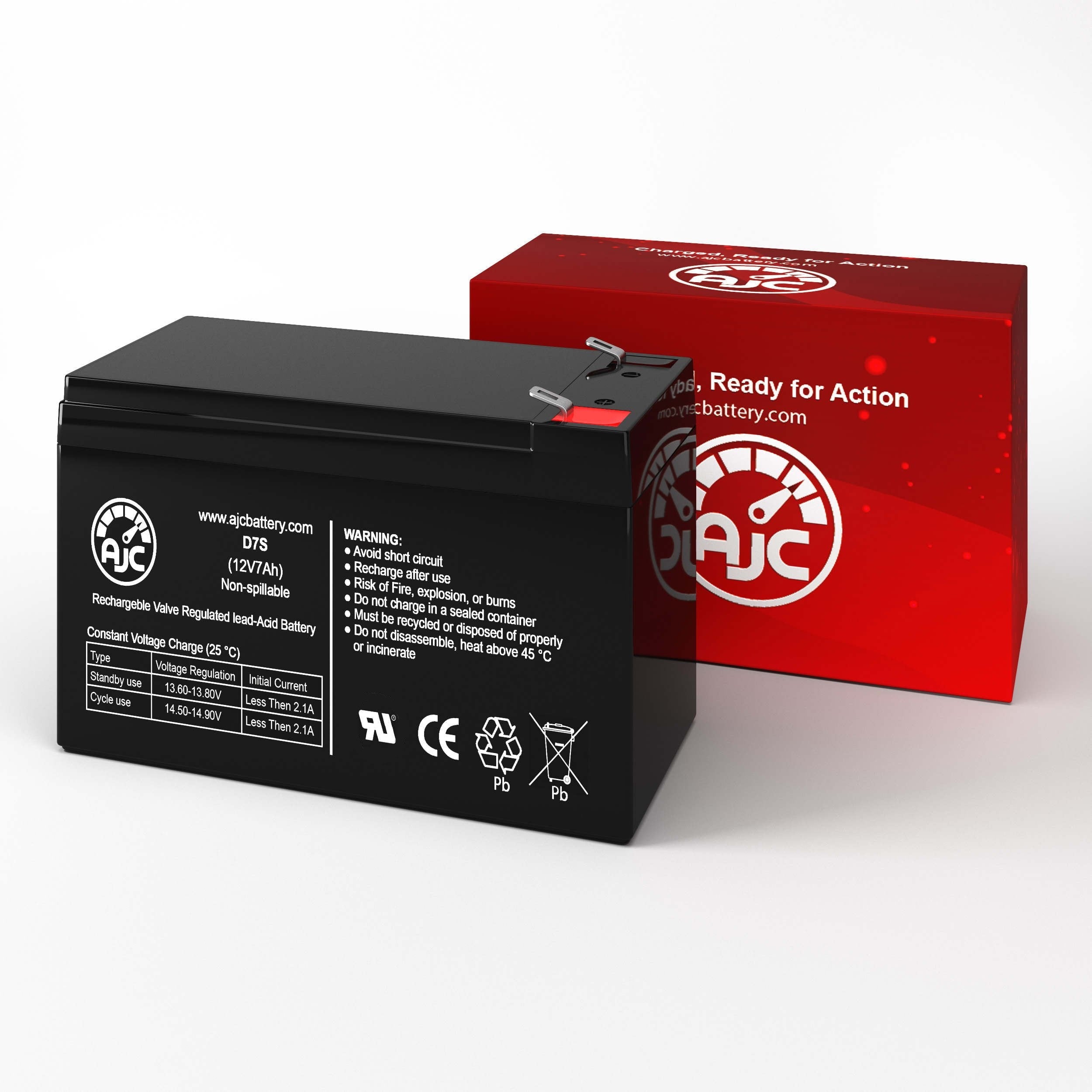 Duracell DURA12-7F2 12V 7Ah Sealed Lead Acid Battery - This Is an AJC Brand Replacement