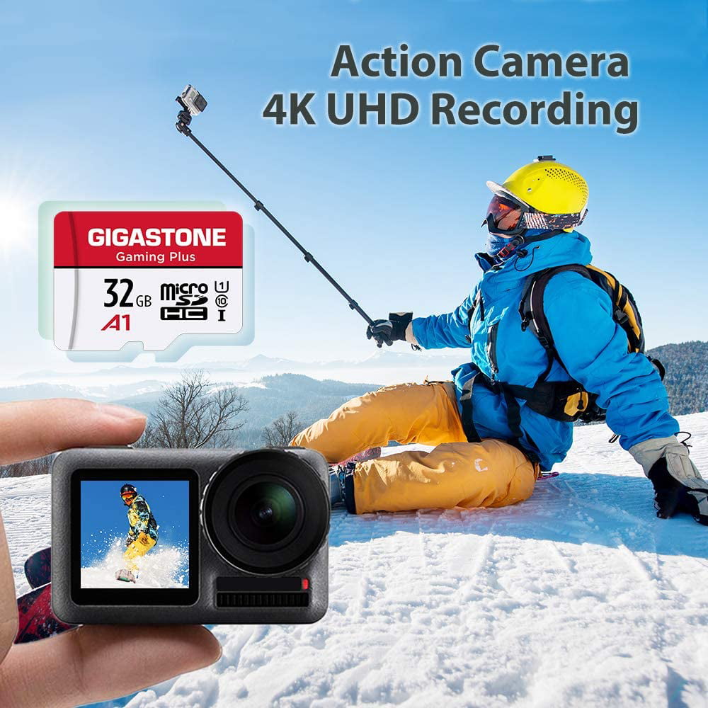 Gigastone 32GB Micro SD Card, Gaming Plus, High Speed 90MB/s, Full HD Video Recording, Compatible with Nintendo Switch Dash Cams GoPro Cameras