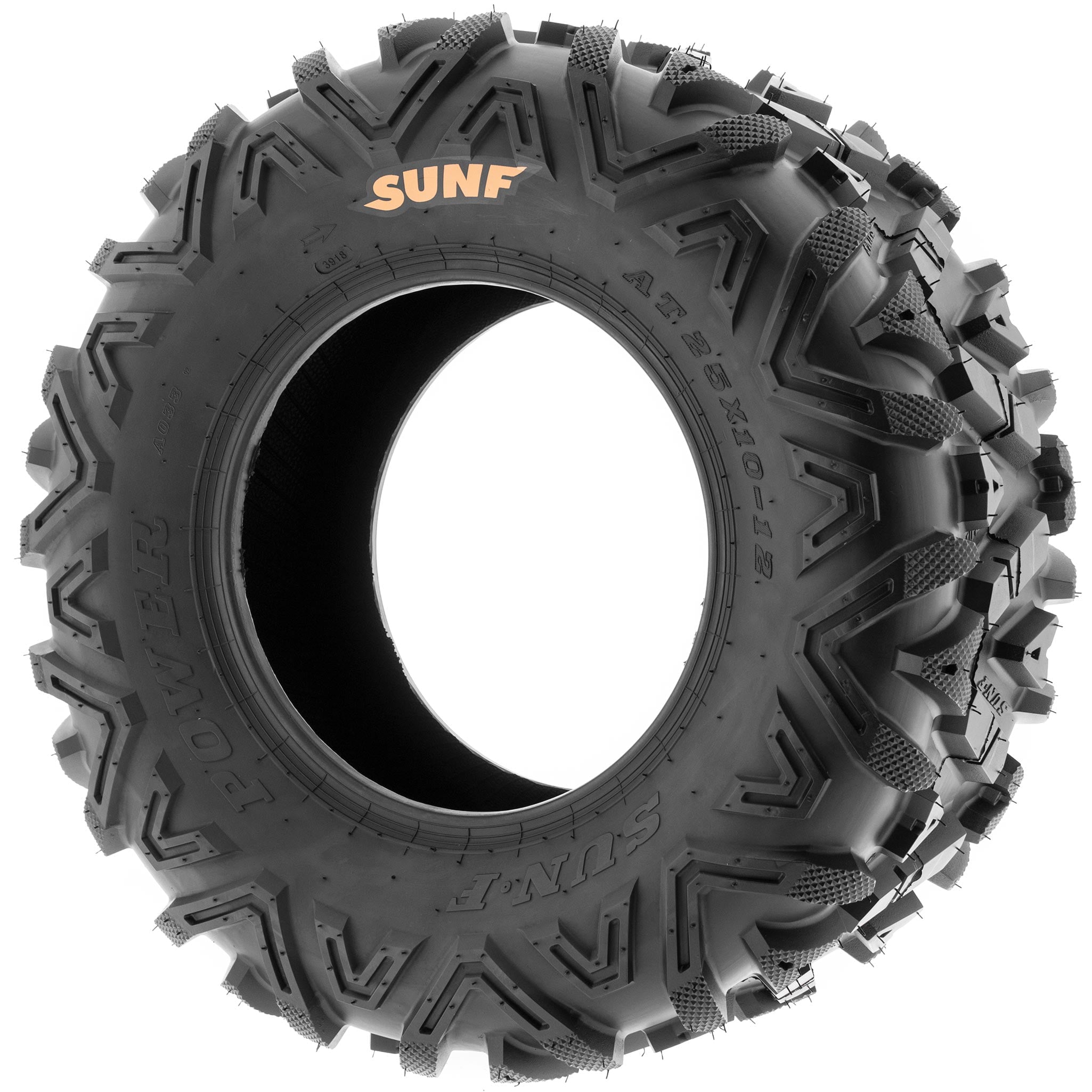 SunF All Terrain ATV UTV Tires 25x10-12 25x10x12 6 PR A033 (Pair of 2)