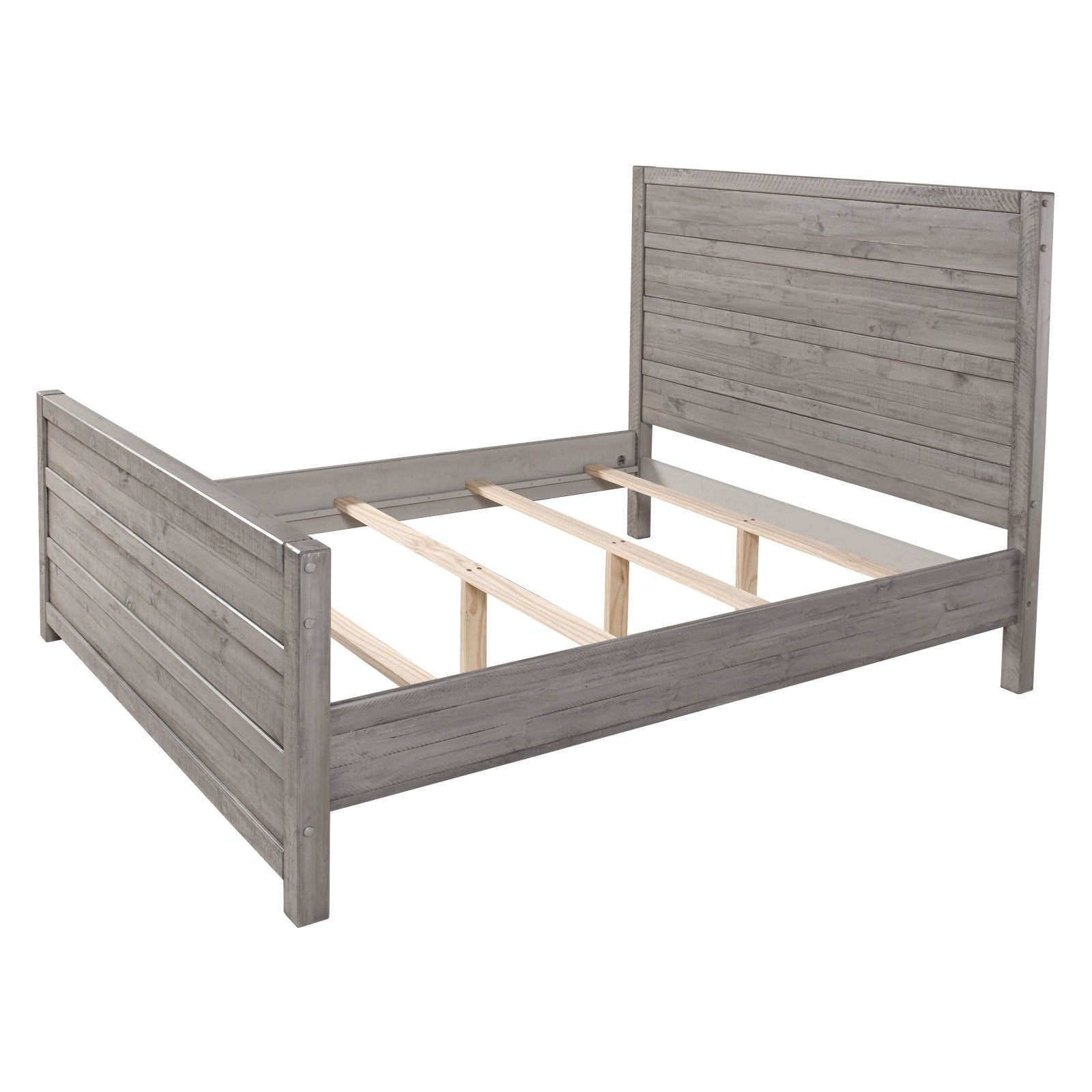 Carmel Bed - King Size - Antique Walnut Finish