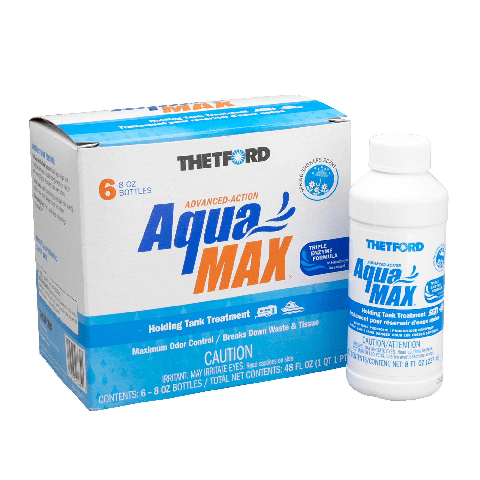 Thetford AquaMax Spring Showers Liquid Holding Tank Treatment 8 oz, Pack of 6