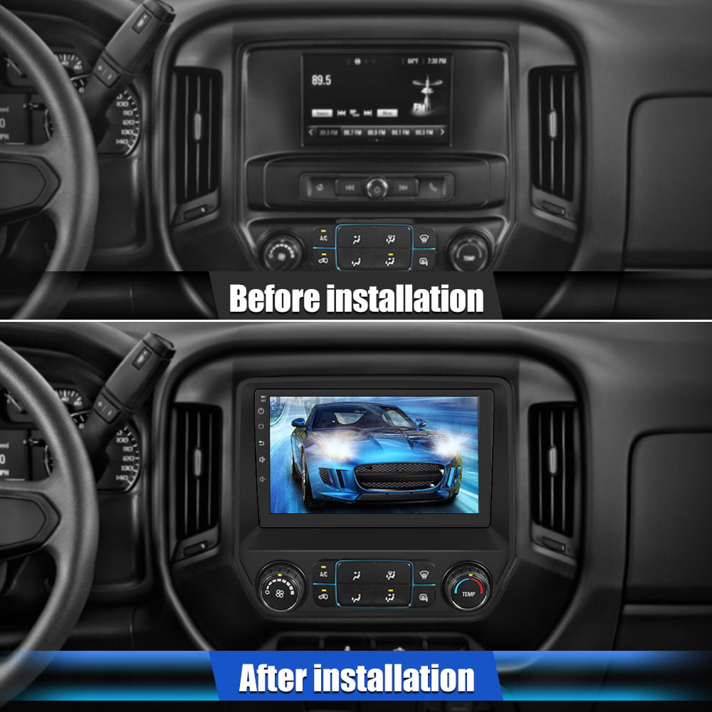 AWESAFE Apply Carplay Car Radio Stereo for Chevrolet Chevy Silverado GMC Sierra 2014-2018 10 Inch Touch Screen Car Video Player Support Car Stereo with Android Auto Gps Bluetooth